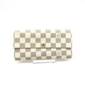 Louis Vuitton Portefeuille Damier Long White wallet Sarah Wallet Azur